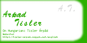 arpad tisler business card