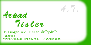 arpad tisler business card